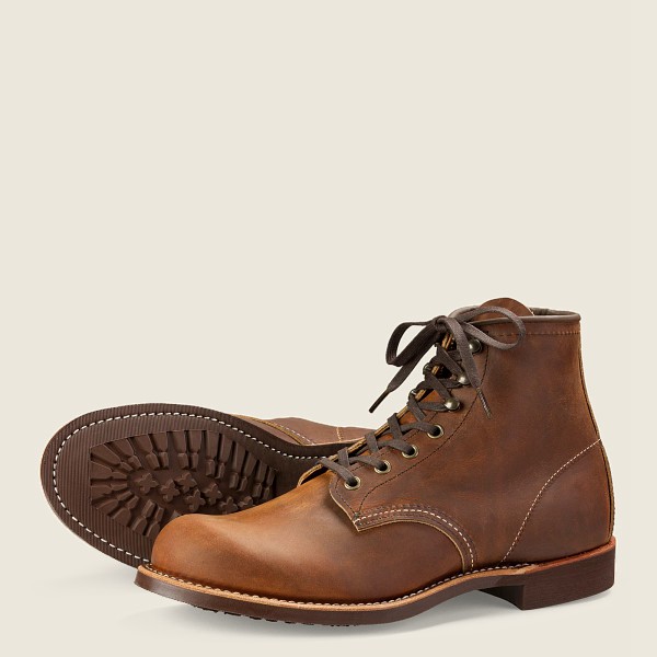Red Wing Heritage Boots Brown - Red Wing Mens Blacksmith - 6-inchr Rough & Tough Leather - MSTPJ-869